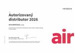 AB Klimatizace Autorizovaný distributor Hitachi – certifikát | Certifikáty